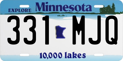 MN license plate 331MJQ