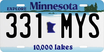 MN license plate 331MYS