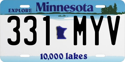 MN license plate 331MYV