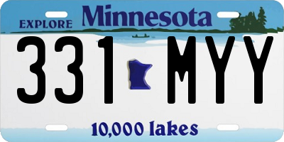 MN license plate 331MYY