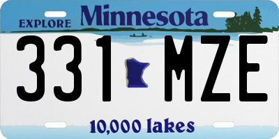 MN license plate 331MZE