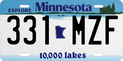 MN license plate 331MZF