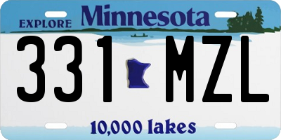 MN license plate 331MZL