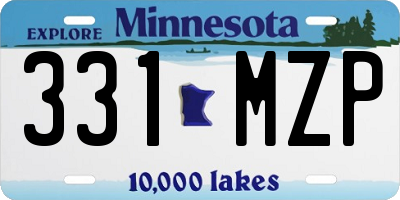MN license plate 331MZP
