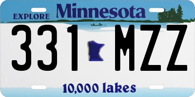 MN license plate 331MZZ