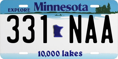 MN license plate 331NAA