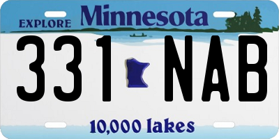 MN license plate 331NAB