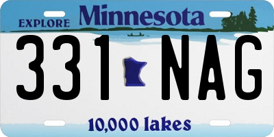 MN license plate 331NAG