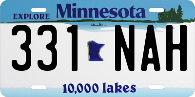 MN license plate 331NAH