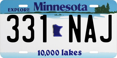MN license plate 331NAJ