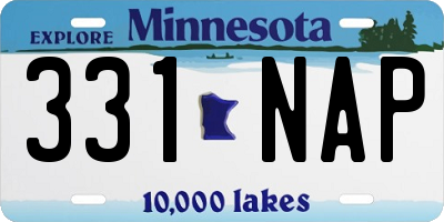 MN license plate 331NAP
