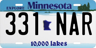 MN license plate 331NAR