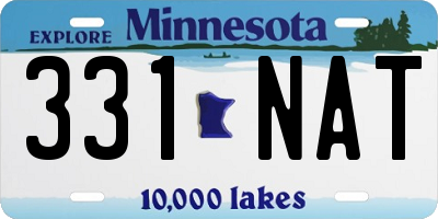 MN license plate 331NAT