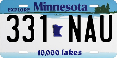 MN license plate 331NAU