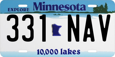 MN license plate 331NAV