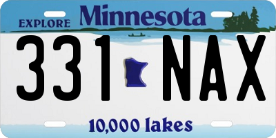 MN license plate 331NAX
