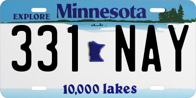 MN license plate 331NAY