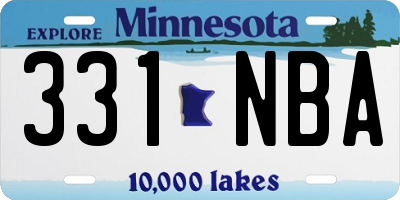 MN license plate 331NBA