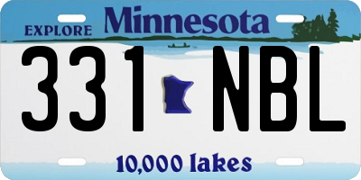 MN license plate 331NBL