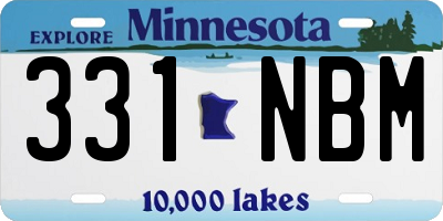 MN license plate 331NBM