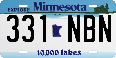 MN license plate 331NBN