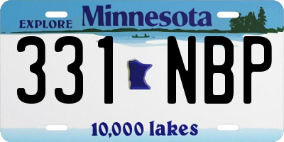 MN license plate 331NBP