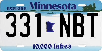 MN license plate 331NBT