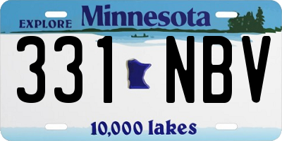 MN license plate 331NBV
