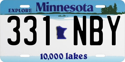 MN license plate 331NBY