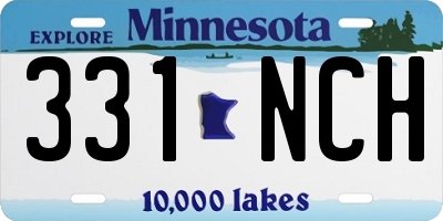 MN license plate 331NCH
