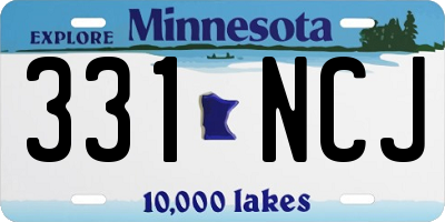 MN license plate 331NCJ