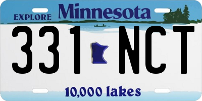 MN license plate 331NCT