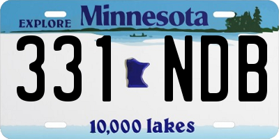 MN license plate 331NDB