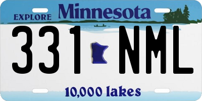 MN license plate 331NML