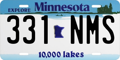 MN license plate 331NMS
