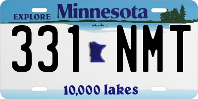 MN license plate 331NMT