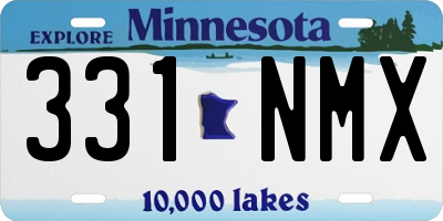 MN license plate 331NMX