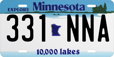 MN license plate 331NNA