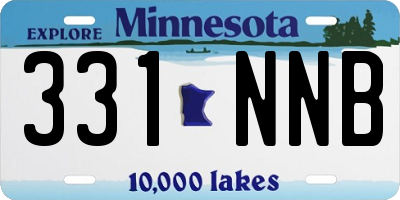 MN license plate 331NNB
