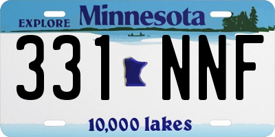 MN license plate 331NNF