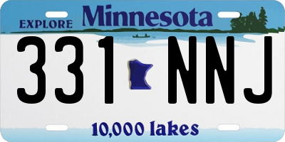 MN license plate 331NNJ