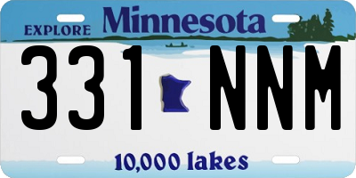 MN license plate 331NNM
