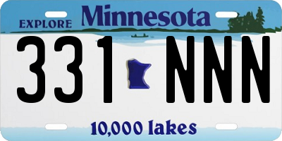 MN license plate 331NNN