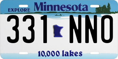 MN license plate 331NNO