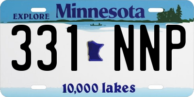 MN license plate 331NNP