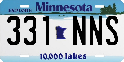 MN license plate 331NNS