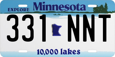 MN license plate 331NNT