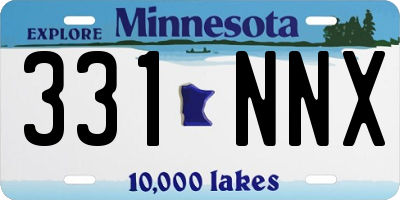 MN license plate 331NNX