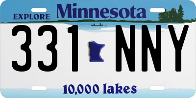 MN license plate 331NNY