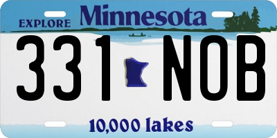 MN license plate 331NOB
